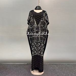 2025 New Style Fashion Plus Size Ethnische Bubu Robe Afrikanischer Frühling/Herbst Atmungsaktiver Sommer Diamant druck Frauen Loose Cotton <span class=keywords><strong>Dress</strong></span> - Product Image 4