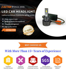 Bombillas LED para Auto EVITEK H4 120W 12000Lm LK Súper Brillantes, Lámpara 9005 H7 Canbus, Luces H1 H7 H11, Bombillas LED para Faros Delanteros - Product Image 2