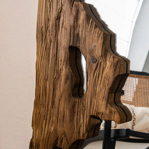 RAINHOU Trending stile rustico specchio Full Body con struttura in legno irregolare artigianale <span class=keywords><strong>per</strong></span> interni moderni Wabi Sabi - Product Image 3