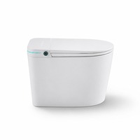 WC intelligent mural avec bidet intégré, chasse d'eau automatique, siège chauffant et télécommande