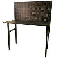 Pliable banc de travail d'atelier de stockage table en métal pegboard outil