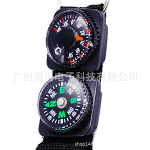 คาราบิเนอร์เข็มทิศแบบพกพาพร้อมเทอร์โมมิเตอร์สายคล้องคอตตอนพวงกุญแจอเนกประสงค์เครื่องมือนำทางกลางแจ้ง - Product Image 5