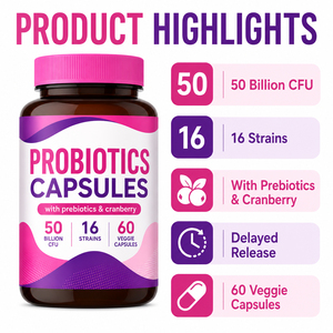 Enzymes digestives de qualité, détoxifiantes, pour femmes adultes, suppléments vaginaux à base de Streptococcus Thermophilus, probiotiques vaginaux, 60 capsules - Product Image 2