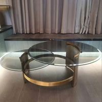 Table basse ronde en acier inoxydable de qualité supérieure, style unique pour salon et chambre