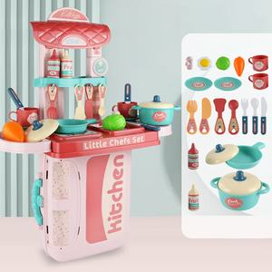 Hot Sale Ensemble de Jouets de <span class=keywords><strong>Cuisine</strong></span> Éducatifs en Plastique pour Enfants, Jouets d'Apprentissage Préscolaire, Jouets de <span class=keywords><strong>Cuisine</strong></span> pour Enfants - Product Image 1