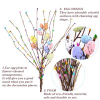 Warna Paskah Cabang Paskah Buatan Batang Bunga Musim Semi Cabang Telur Paskah Rangkaian Bunga