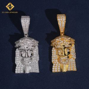 Pendentif Jésus en argent sterling 925 avec diamants, nouveau design tendance, testeur de diamants, glacé, moissanite - Product Image 4