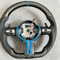 Volant en cuir véritable carbone, très demandé, pour BMW M6 F10 F20 F30 M3 F80 M4 F82 M2 M5 F90 X3 F25 E70 E90 E92