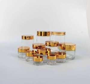 Bouteille en verre de qualité supérieure de 30 g, qualité alimentaire, avec bouchon doré personnalisé, personnalisation possible - Product Image 1