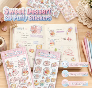 Factory Custom 3D Embossed <b>Stickers</b> Relief Puffy <b>Stickers</b> Personalized Logo <b>Waterproof</b> Decorative <b>Stickers</b> For Stationery Phone - Product Image 5