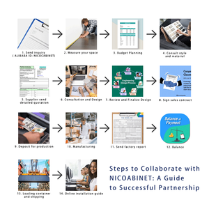 Nicocأبينيت جودة عالية فاخرة توريد مصنع جاهزة لتجميع خزائن المطبخ مع كونترتوب - Product Image 5