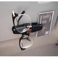 Porte-lunettes de voiture, étui à lunettes pour pare-soleil de voiture, clip pour lunettes de soleil, porte-cartes, porte-billets, étui à stylos, boîte à clips, accessoires intérieurs CIP