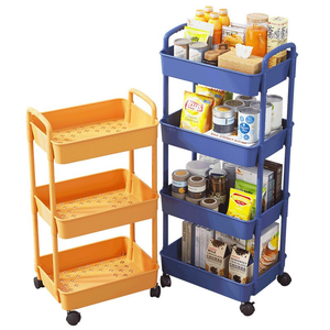 Modern Design Thick Salon Trolley Cart Storage Holders & <b>Racks</b> Swivel Wheels Top Drawer Cart 3-Tiered Iron <b>Rolling</b> Trolley - Product Image 5