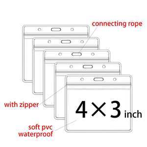 カスタムソフトプラスチック<span class=keywords><strong>ID</strong></span>カードホルダーは、ジッパー付きのDiyカラフルな4x3ハードプラスチックレコードカードプロテクターを受け入れます - Product Image 2