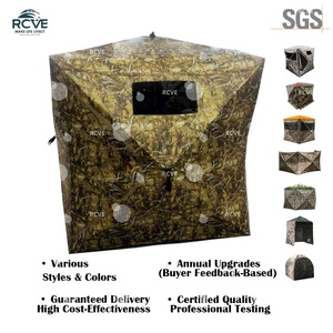 Tenda Mimetica Gialla per Caccia all'Anatra, Traspirante e Impermeabile in Oxford, Design Camouflage per Foresta, Portatile e Pieghevole per 3-5 Persone - Product Image 2