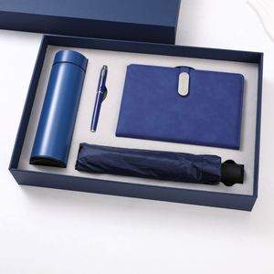 Articles cadeaux de luxe promotionnels, ensemble cadeau comprenant un carnet, un parapluie solaire, une tasse isotherme, un ensemble cadeau personnalisable comprenant un carnet et un stylo avec bouteille - Product Image 1