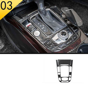 Accessoires intérieurs en fibre de carbone pour <span class=keywords><strong>Audi</strong></span> A4 A5 B8 2009 2010 2011 2012 2013 <span class=keywords><strong>2014</strong></span> 2015 2016 Panneau de vitesses Garnitures de ventilation Panneau de porte-gobelets - Product Image 4