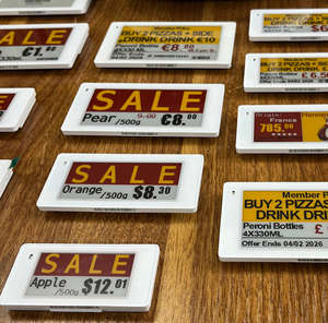 2.13 2.6 2.9 Inch Multiple Sizes E Ink Display Electronic Shelf Labels With Esl Racking System For Warehouse Rack Labels <b>Holder</b> - Product Image 1