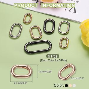 <b>Spring</b> O Rings Oval Metal <b>Clips</b> <b>Spring</b> Key Ring Buckle Clasps - Product Image 2