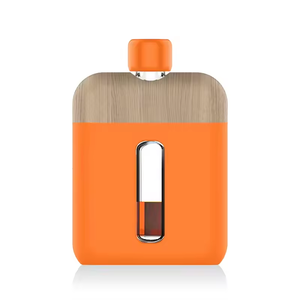 Thiết Kế Mới 8Oz Silicone Glass <span class=keywords><strong>Flask</strong></span> Biểu Tượng Tùy Chỉnh Thủy Tinh Flagon Glass Hip <span class=keywords><strong>Flask</strong></span> Với Nút Chai Có Nắp Đậy - Product Image 4