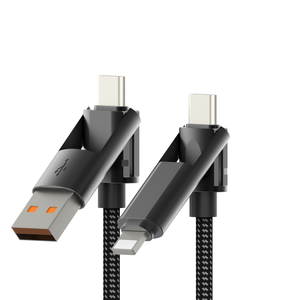 Câble USB magnétique de charge rapide 4 en 1 en alliage de zinc OEM ODM PD 60W, rangement facile pour les voyages - Product Image 4