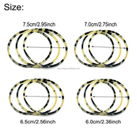 Balch blanc écaille de tortue Bracelet ensemble maigre forme ronde léger acétate matière plastique tortue bracelet bijoux
