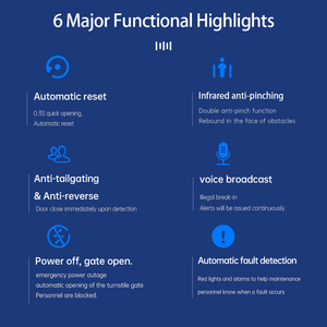 Otomatik gişe geçiş kapısı turnike otomatik bariyer RFID kapısı fiyat lüks giriş yüksek hızlı anti-atılım salıncak turnike kapısı - Product Image 6
