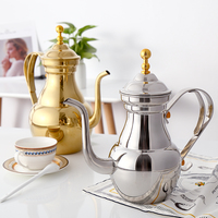 Bouilloire à thé en acier inoxydable épaissi pour restaurant, style vintage, avec infuseur, 0,7L 1,0L 1,5L 2,0L, style arabe