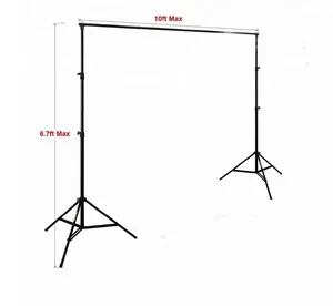 3m 10Ft Photo Backdrop Stand Adjustable Photography Muslin Background Support System Stand for Photo Video Studio