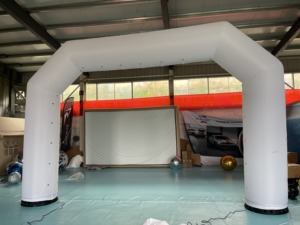 強化PVC製気密インフレータブルレースアーチ広告用インフレータブル（8m）、エアポンプとキャリーバッグ付き、展示会プロモーション用 - Product Image 6