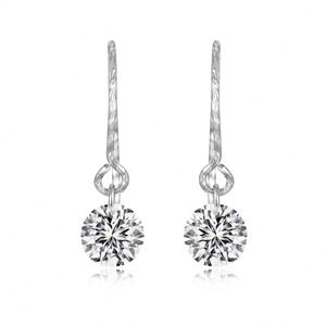 Dylam Charm Dainty Champagne Gold Rhodium Plated 925 Silver Tiny Dangle Dance 5A Zirconia <b>Hook</b> <b>Earrings</b> Stud <b>Earrings</b> Jewelry - Product Image 1