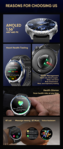 Sourcingark <b>Round</b> Alloy Case Silica Gel Band Wireless Charging Smartwatch Reloj Inteligente for Unisex MT900 - Product Image 6