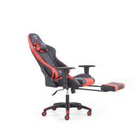 Chaise de jeu convertible en plastique de style course moderne avec coussin épais, tissu en maille respirant, inclinaison réglable et soutien lombaire