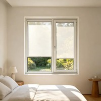 Fenêtre à battant moderne en alliage d'aluminium pour villa, double vitrage isolant, persienne, moustiquaire magnétique, acier inoxydable, pour hôtel