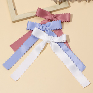 Acessórios de Cabelo Personalizáveis para Meninas: Presilhas de Cabelo de Fita e Acessórios de Cetim com Cauda Longa de Princesa e Estilo Marinheiro, Atacado para Boutiques Infantis - Product Image 2