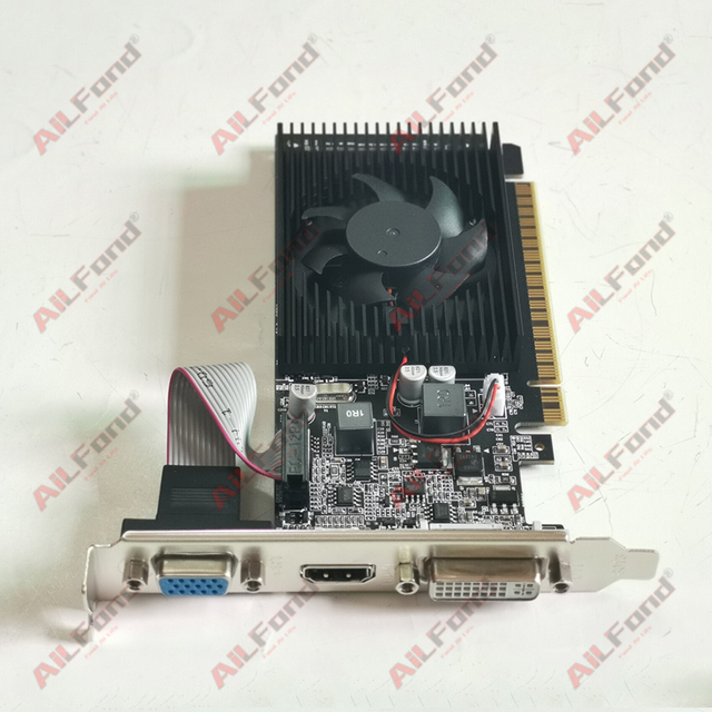Manufacturers Geforce GT610 2GB GDDR3 PC Video Card VGA Card GT610 64-bit Single Fan Graphics Card Kartu Grafis for Desktop