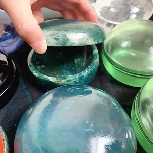 영기 치유를위한 천연 석영 크리스탈 보물 그릇 클리어 락 쿼츠 크리스탈 그릇