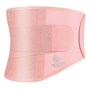 <span class=keywords><strong>Ceinture</strong></span> de soutien lombaire rose respirante, corset de compression ajustable pour le sport et le fitness - Product Image 1