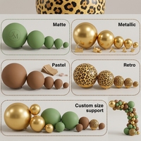 Kit d'arche de ballons en latex imprimé léopard vert, marron, or, ensemble de décoration de fête, safari, jungle, baby shower, logo personnalisé