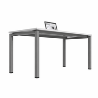 Bureau rectangulaire de qualité commerciale, écologique, à hauteur réglable, plateau en MDF, structure en fer, garantie 3 ans, pour la maison moderne et les entreprises