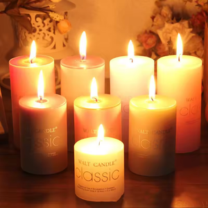 Múltiples colores, diferentes tamaños, círculo decorativo para el hogar, vela de Pilar Redondo, velas de pilar de marfil, vela de pilar de silicona de bajo precio - Product Image 2