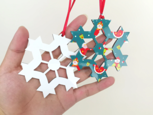 Adorno Navideño de MDF con Diseño de Copo de Nieve para Sublimación, Suministros de Decoración Navideña - Product Image 2