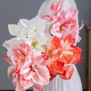 LO-610 Vente en gros de fleurs artificielles réalistes de 64 cm, Clivia à toucher réel, hydratante, à tige unique, <span class=keywords><strong>Amaryllis</strong></span>, fleur artificielle pour la décoration de la maison - Product Image 6
