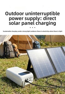 Station d'alimentation solaire 24000mAh LiFePO4 avec lumière LED, charge rapide 100W, 4 câbles pour téléphones et tablettes, utilisation en extérieur - Product Image 3