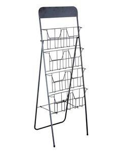 Étagère de présentation de magazines pliable commerciale / Étagère de présentation de magazines en fil métallique pour la promotion / supermarché / vente au détail - Product Image 1