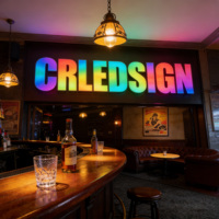 Lettres lumineuses LED RGB 3D personnalisées Kelly pour extérieur, enseigne murale pour club, bar, entreprise, affichage de logo mural