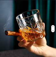 Juego de Vasos de Whisky Vintage de Lujo Ligero con Relieve en Relieve, Estilo Retro, Vasos Clásicos para Licores para Bares, KTV y Uso Doméstico