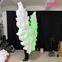 Ailes d'ange gonflables portables avec lumière LED, tissu Oxford 420D, marionnette à ailes gonflables pour défilé et spectacle sur scène