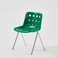 PP rétro chaise à fromage style coréen restaurant Cave luxe chaise longue chrome jambe simple café lait thé boutique dos salle à manger chaise
