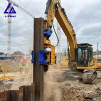 Marteau vibrant hydraulique certifié CE à prise latérale pour excavatrice, idéal pour la construction de quais